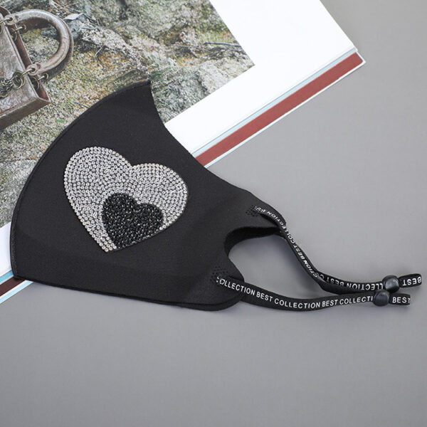 Rhinestone Smiley Butterfly Pattern Sun Block And Dustproof Mask - Image 8