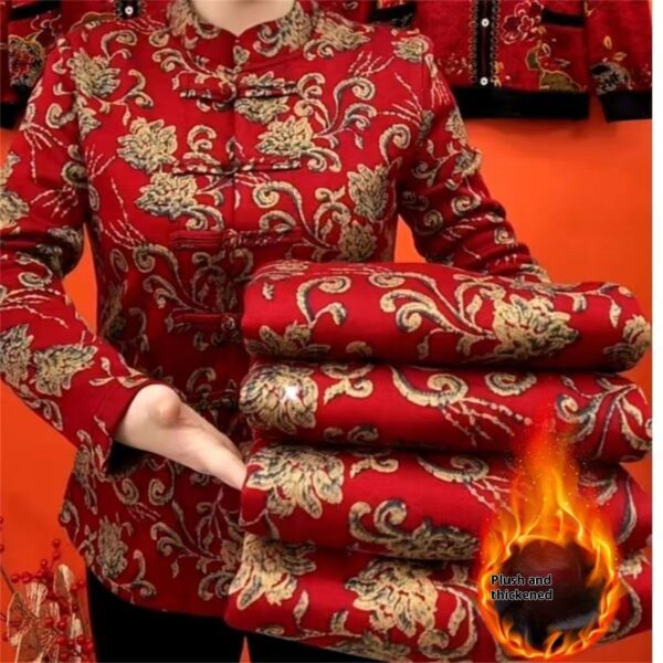 Women's Thick Retro Ethnic Style Cardigan With Fleece Base - Image 3