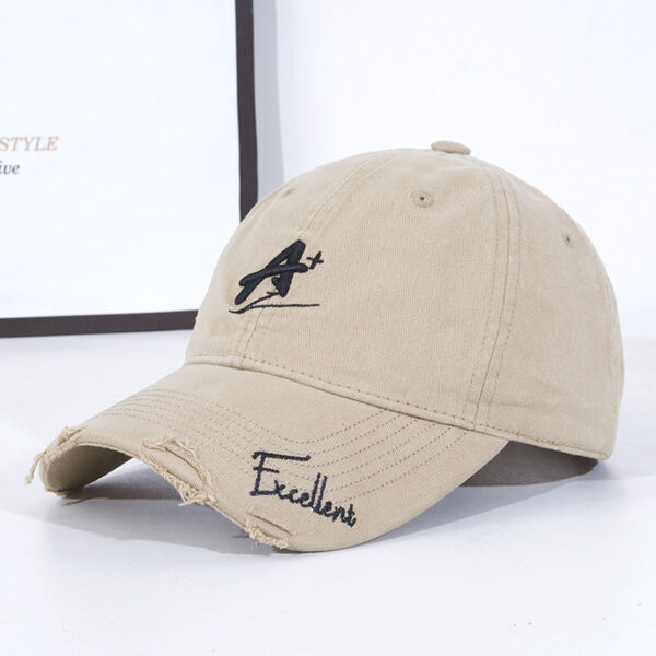 Fashionable All-match Soft Top Baseball Cap Ripped Sun-proof Peaked Cap - Image 10