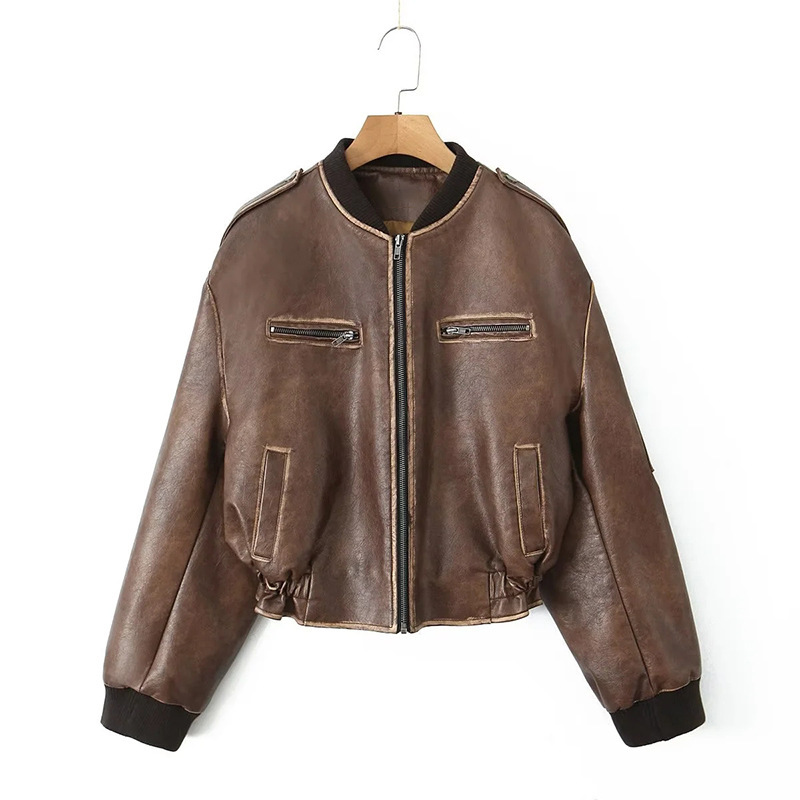 Leather Coat Women's Autumn Temperament Cool Long Sleeve Design - Image 5