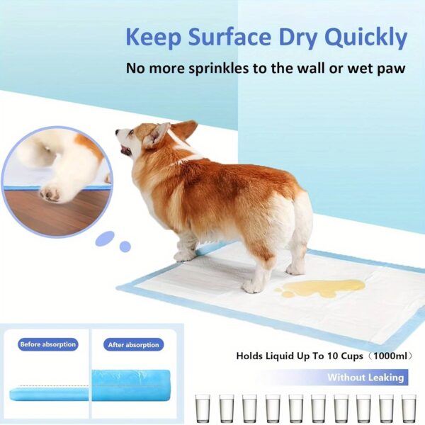 100 Count 24inch X 24inch Puppy Pee Pads For Dogs ,Baby Puppy Adults Bed Pads - Image 5