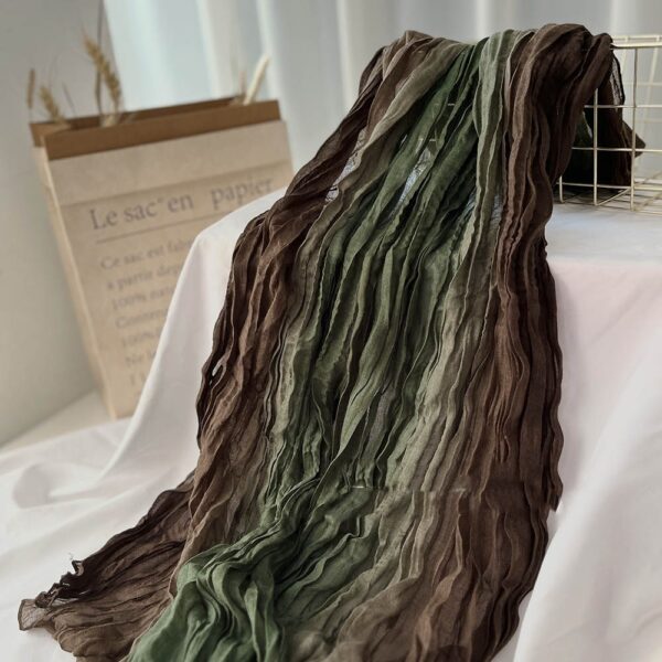 Men's And Women's Color Matching Autumn And Winter Cotton And Linen Feel Long Strip - Image 8