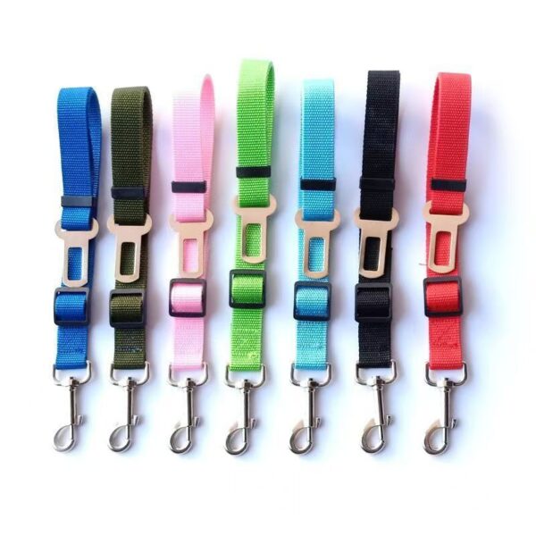 Pet Supplies Dog Car Dog Seat Belt Harness Leash Dog Collar Adjustable Seatbelt Leash For Small Medium Dog Traveling Accessories - Image 3