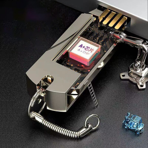 A USB Drive With A Large Capacity Is Expanded On A Virtual Scale - Image 4