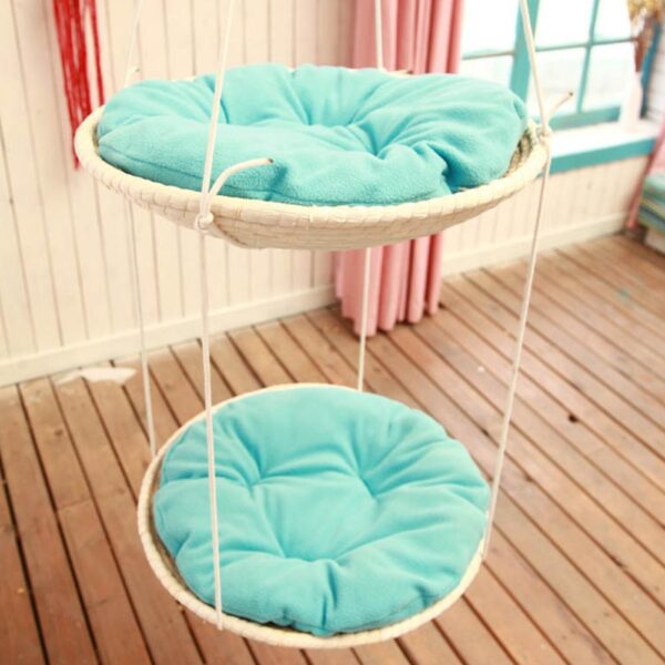 Straw cat hammock cat climbing frame cat nest - Image 4