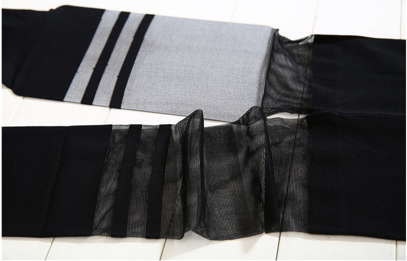 Women's Stripes Patchwork Base Silk Socks - Image 4