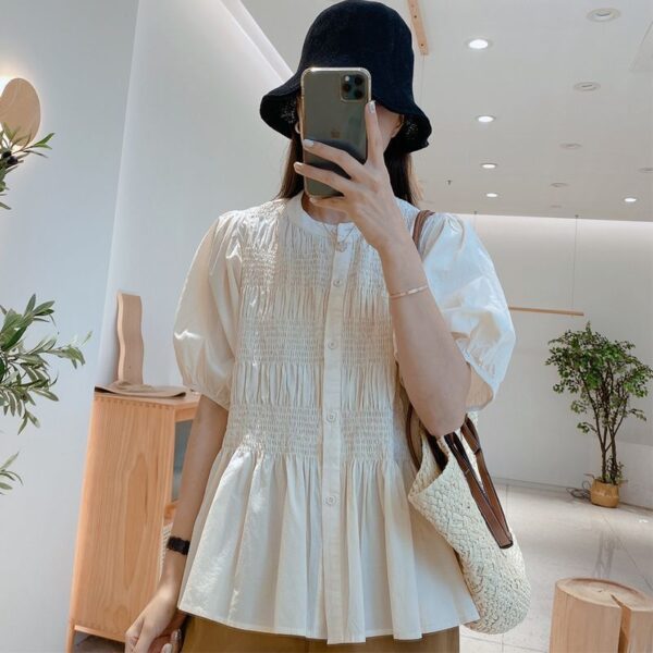 Summer New Loose Slimming Short-sleeved Shirt For Women - Image 8