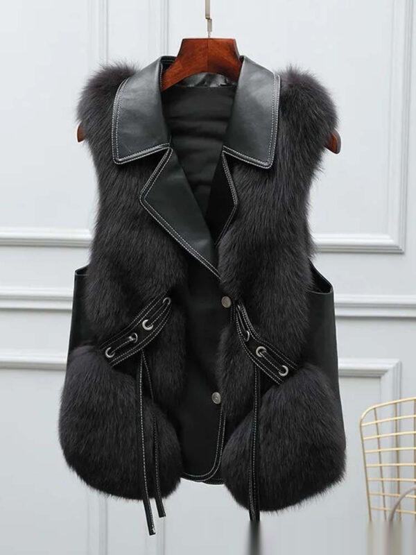 Fur Vests Coat Short Fox Vest - Image 4