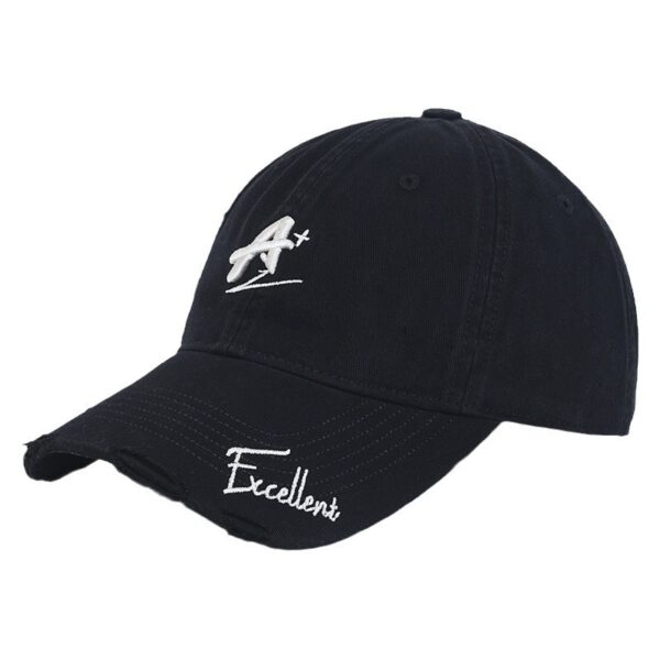 Fashionable All-match Soft Top Baseball Cap Ripped Sun-proof Peaked Cap - Image 5