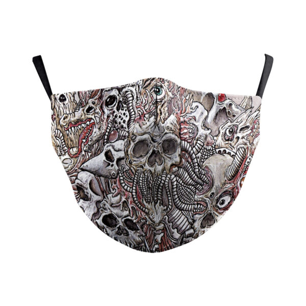 Digital Printing Wansheng Ghost Face Skull Double-layer Dust Mask - Image 2