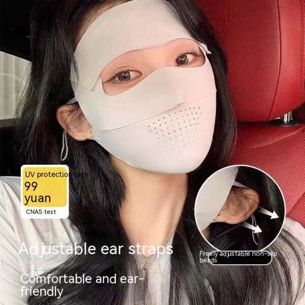 Facekini Full Face Sunscreen Mask Breathable Thin Ice Silk - Image 9