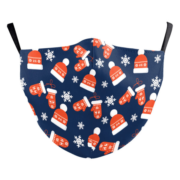 Christmas Green Digital Printing Windproof Double Layer Dustproof Mask - Image 9
