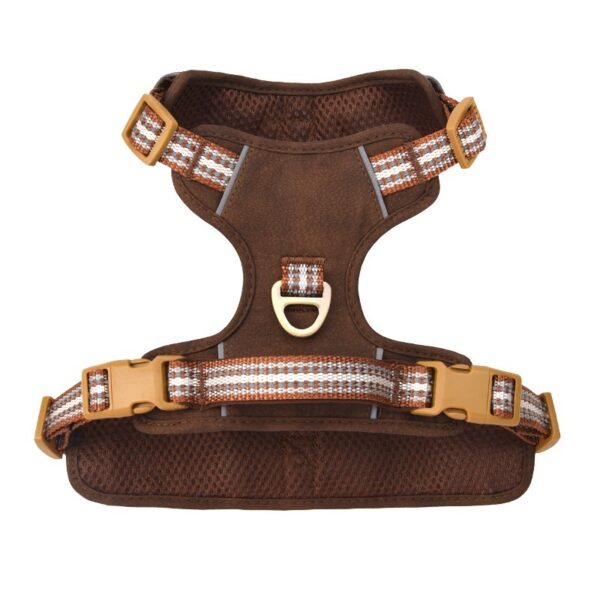 Explosion-proof Reflective Retro Leather Pet Harness - Image 2