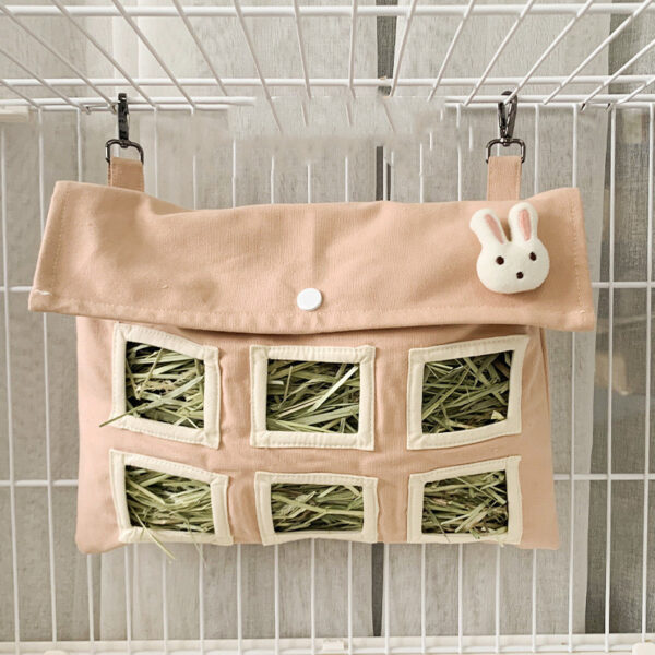 Rabbit Large Capacity Canvas Straw Bag - Image 10