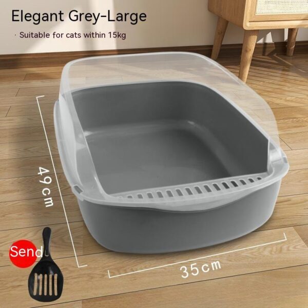 Semi-closed Anti-sand Litter Box - Image 6