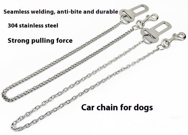 Stainless Steel Small Chain Puppy Car Safety Rope - Image 10