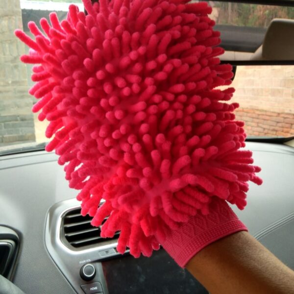 Chenille Coral Car Foaming Gloves Household Cleaning - Image 2