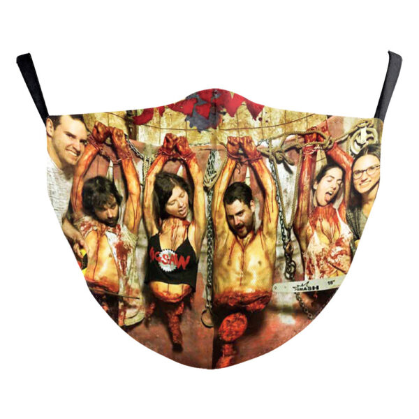 Halloween Digital Printing Funny Horror Face Double Layer Dust Mask - Image 2