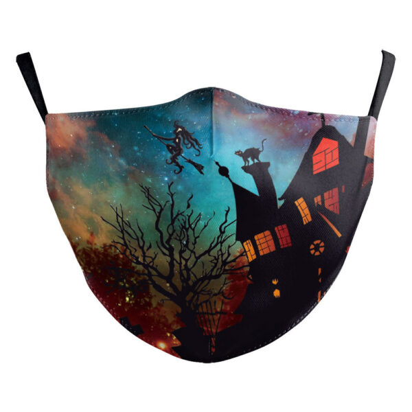 Digital Printing Halloween Skull Pumpkin Creative Design Double-layer Dustproof Mask - Image 9