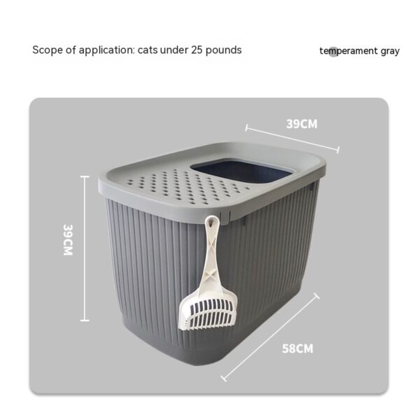 Pet Litter Box Fully Enclosed Top-in Oversized - Image 8