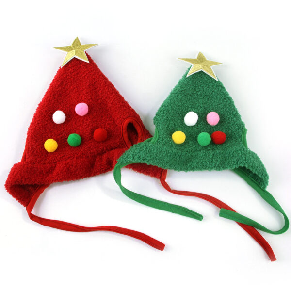 Pet Christmas Headgear Tree Shaped Hat Cat Funny Headwear Supplies - Image 2