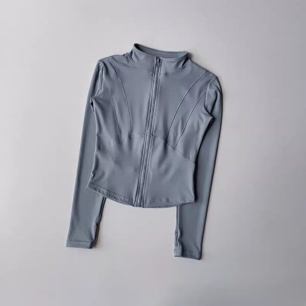 Stand Collar Jacket Thin Fitness Top Yoga Clothes Long Sleeve - Image 3