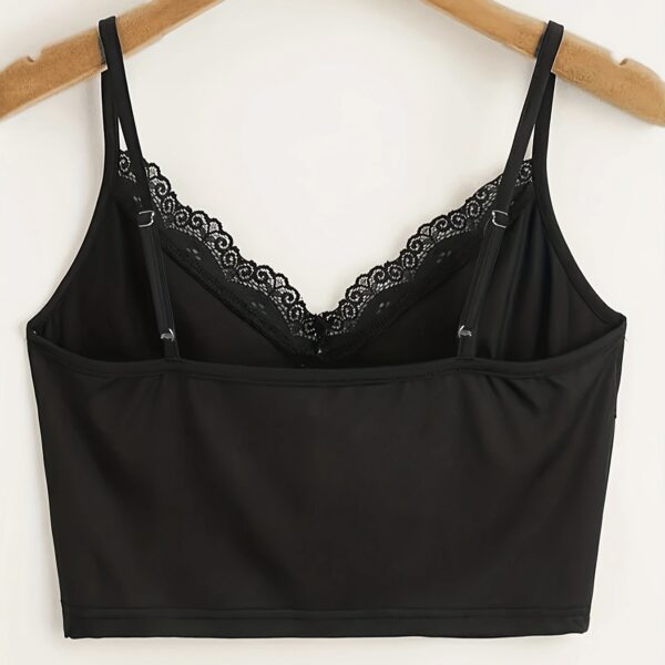 Ladies' Solid Color Hot And Sexy Lace Camisole, European And American Spicy Style Camisole Vest - Image 2