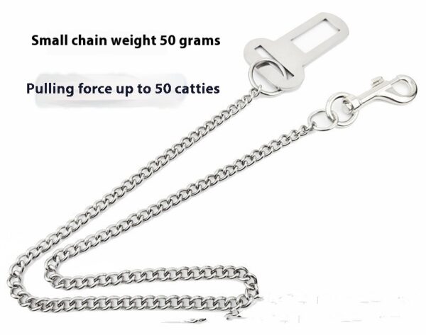 Stainless Steel Small Chain Puppy Car Safety Rope - Image 2