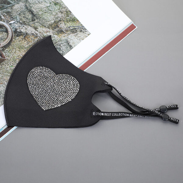 Rhinestone Smiley Butterfly Pattern Sun Block And Dustproof Mask - Image 5