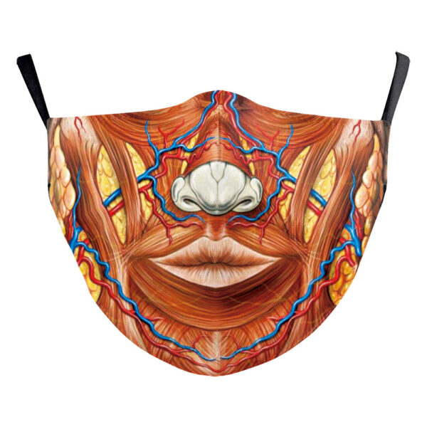 Halloween Milk Silk High Density Diagonal Cloth Double Layer Dustproof Protective Mask - Image 7