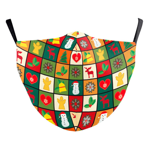 Christmas Tree Digital Printing Double Layer Dustproof Mask - Image 9