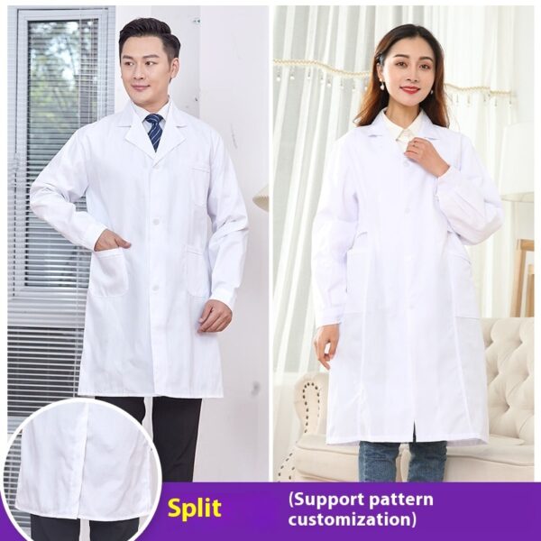 Long Sleeve Lab White Coat Men And Women - Image 8