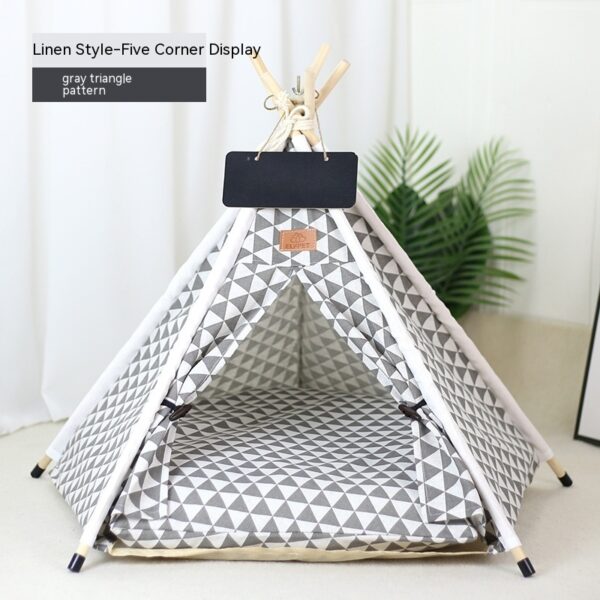 Pet Tent Cat House Removable And Washable Kennel Cat Villa Semi-enclosed Insulation Cat Nest Foldable Cat Tents - Image 3