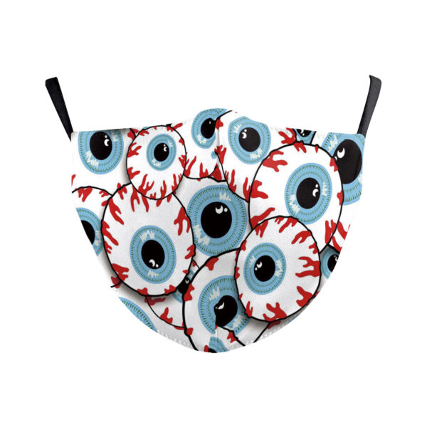 Digital Printing Wansheng Face Mask Skull Double-layer Dust Mask - Image 2