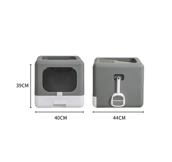 Fully Enclosed Double-door Extra-large Drawer Cat Litter Basin - Image 5