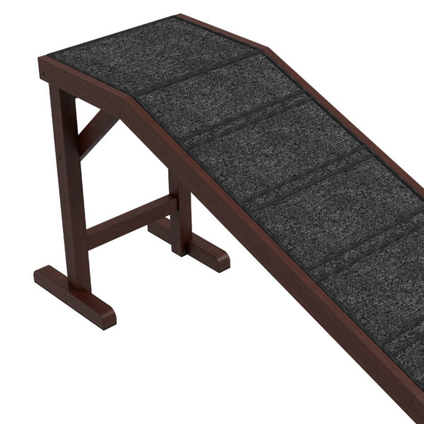 Pet Ramp For Dogs With Non-slip Carpet And Top Platform - Image 5