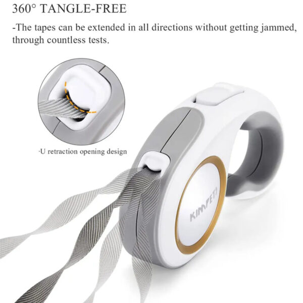 Durable Retractable Nylon Dog Leash - Automatic Extending Small Medium Pet Walking Lead Rope - Image 3