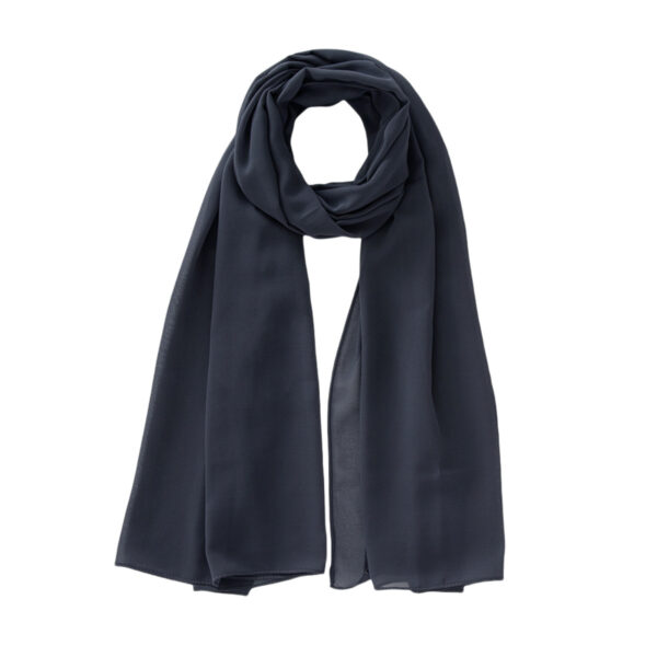 Women's Pure Color Pearl Chiffon Bubble Scarf Gauze Scarf - Image 5