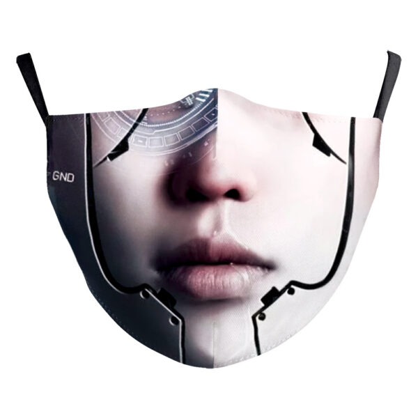 Halloween Milk Silk High Density Diagonal Cloth Double Layer Dustproof Protective Mask - Image 10