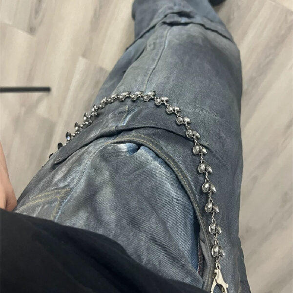 Spot Drill Long Chain Plus Lobster Buckle Fashion Clothing Bag Pants Decoration Accessories - Image 3