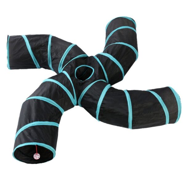 Pet Cat Toy Collapsible Tunnel S-type Four-channel Tent - Image 3