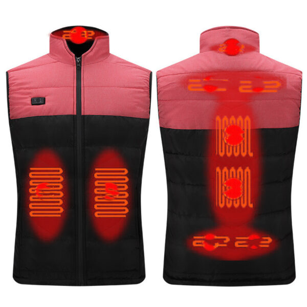 Intelligent Thermostatic Electric Heating Vest Waterproof Double-control Blouse - Image 5