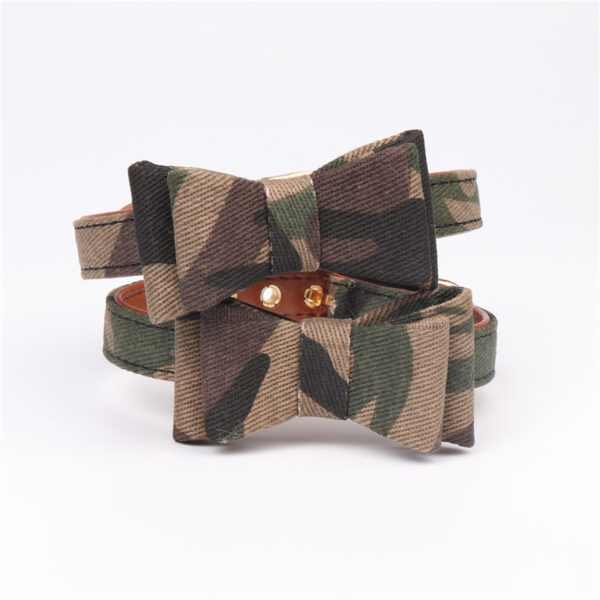 Camouflage Series Bowknot Pet Collar - Image 3
