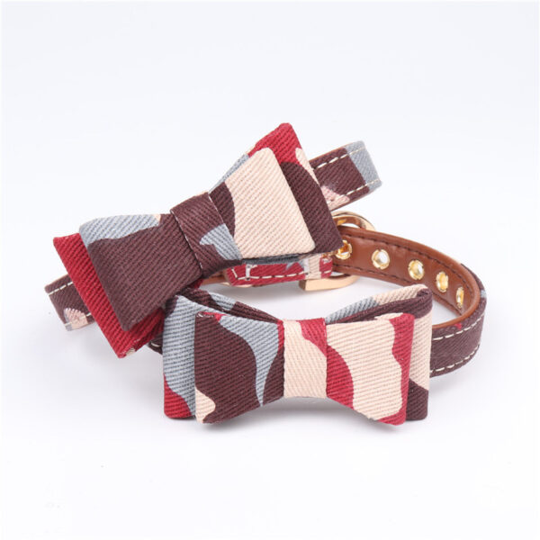 Camouflage Series Bowknot Pet Collar - Image 2