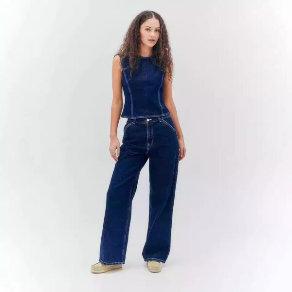 Fashion Casual Sleeveless High Waist Denim Vest - Image 4