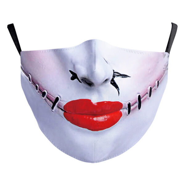 Halloween Digital Printing Funny Face Double-layer Dust Mask - Image 7