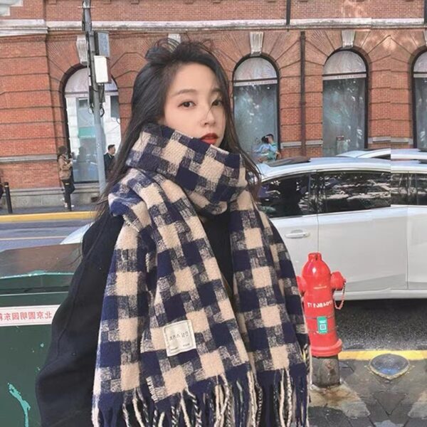 Fashionable All-match Plaid New Scarf For Women - Image 5