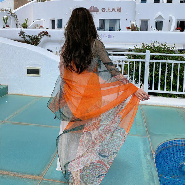 Desert Versatility For Traveling Sun Protection Toe Cap Silk Scarf - Image 5