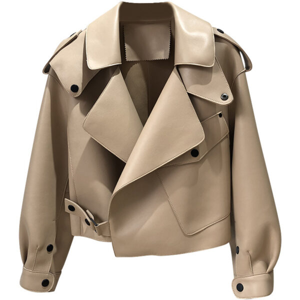 New Genuine Leather Clothes Women's Jacket Sheepskin Loose-fitting Short Coat - Image 2
