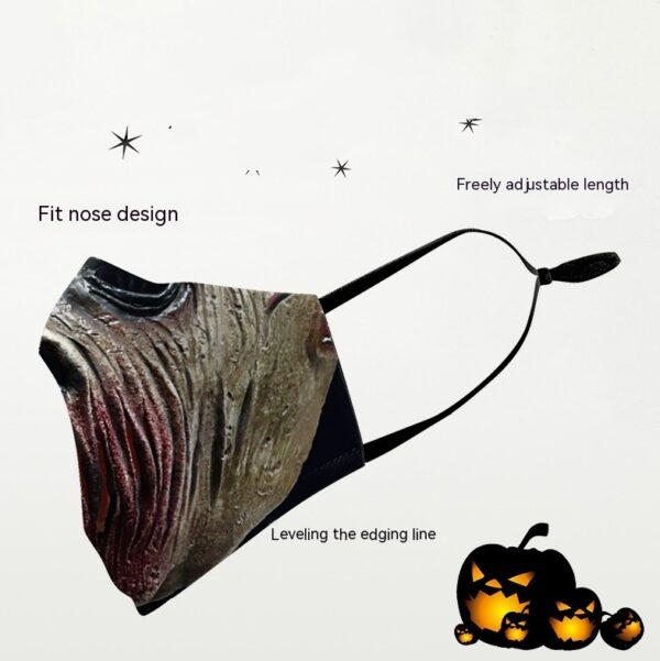 Digital Printing Halloween Clown Funny Horror Double-layer Dust Mask - Image 3